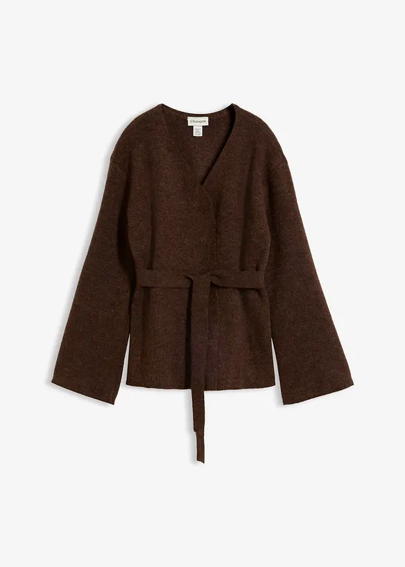 Cardigan med knytsk&auml;rp, bonprix