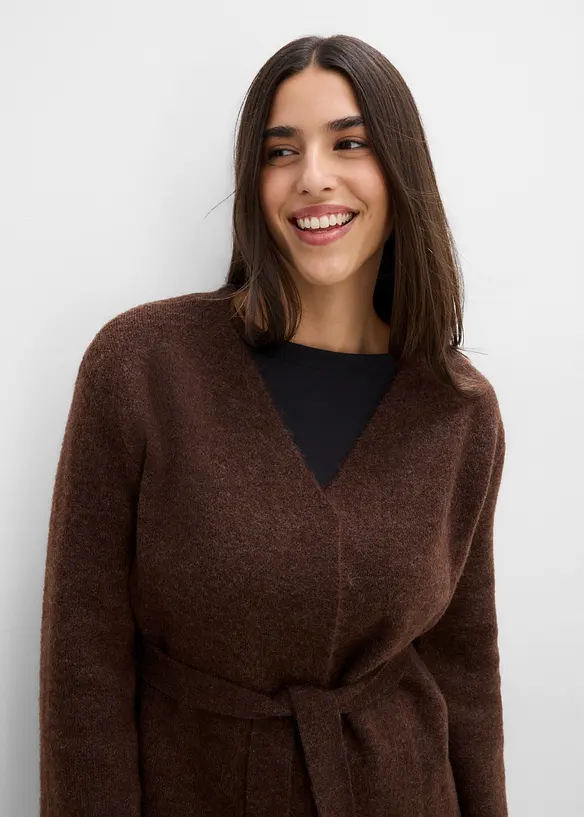 Cardigan med knytsk&auml;rp, bonprix
