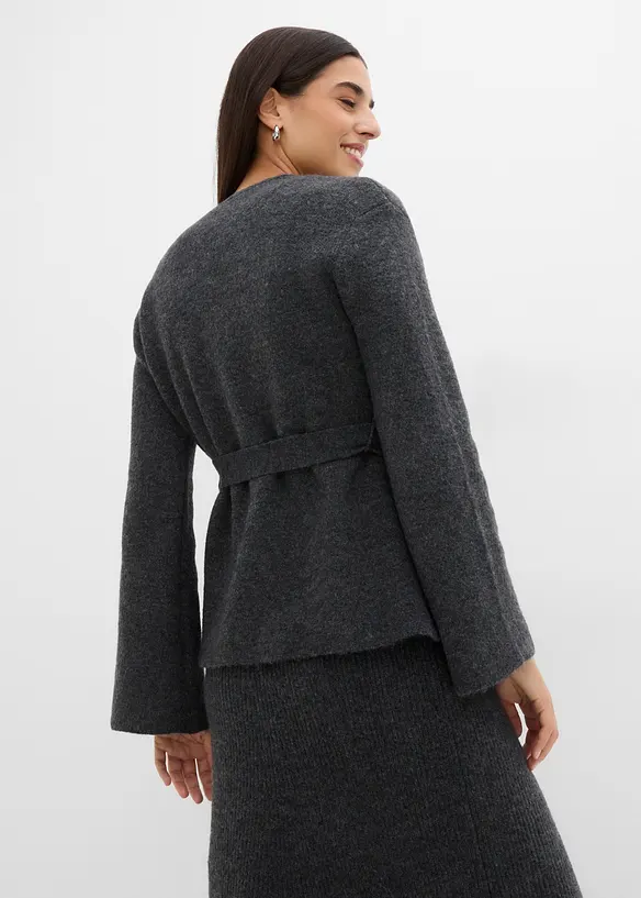 Cardigan med knytsk&auml;rp, bonprix
