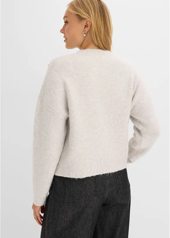 Tr&ouml;ja med applikation och ylle, bonprix