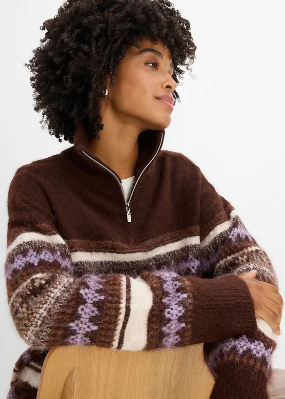 L&aring;ng Fair Isle-tr&ouml;ja, bonprix