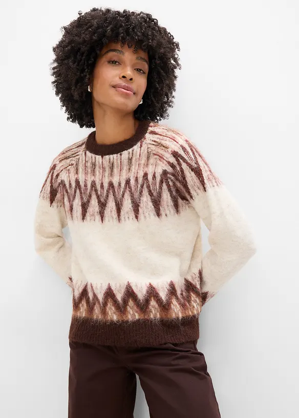 Fair Isle-m&ouml;nstrad tr&ouml;ja, bonprix