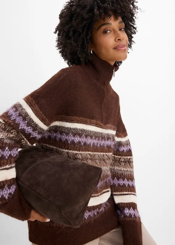 L&aring;ng Fair Isle-tr&ouml;ja, bonprix