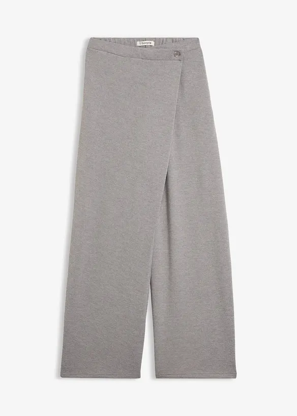 Byxa i pik&eacute; med asymmetrisk linning, bonprix