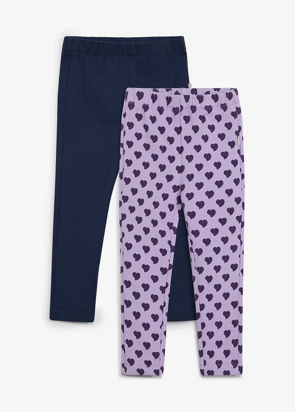 Fodrade leggings fr&aring;n Lurchi av mjuk, ekologisk bomull (2-pack), Lurchi