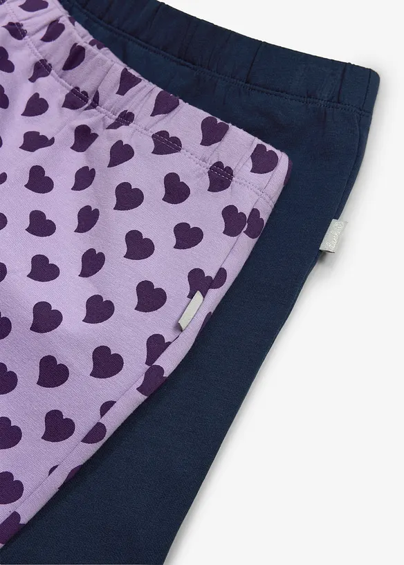 Fodrade leggings fr&aring;n Lurchi av mjuk, ekologisk bomull (2-pack), Lurchi