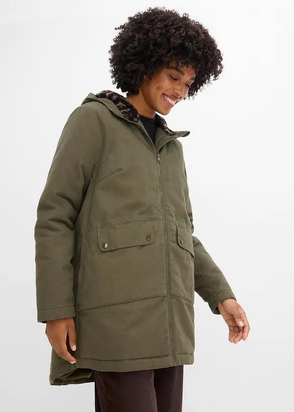 Parkas med teddyfleece, bonprix