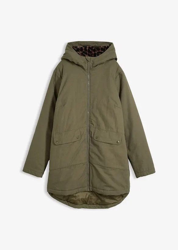 Parkas med teddyfleece, bonprix