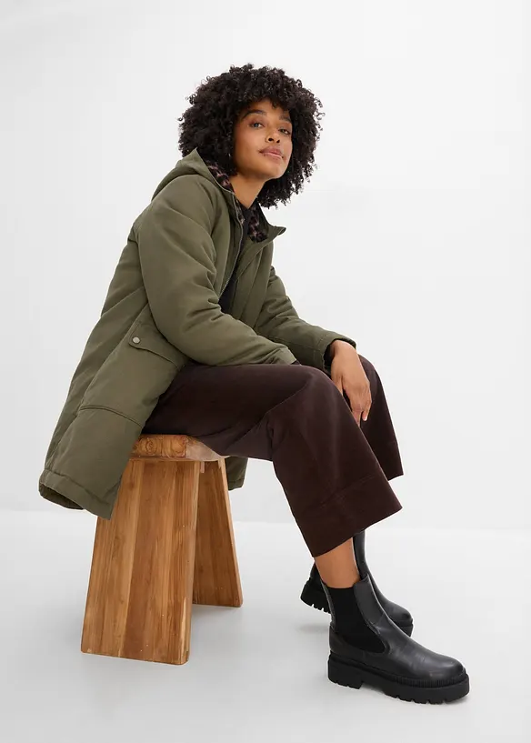 Parkas med teddyfleece, bonprix
