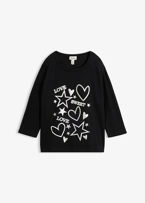 Oversizetopp i bomullsmix, bonprix