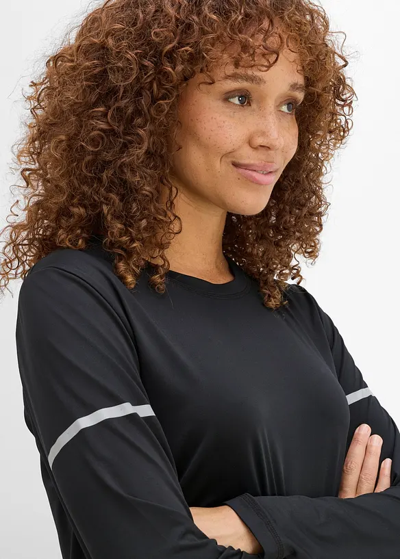 Sporttopp med reflexdetaljer (2-pack), snabbtorkande, bonprix
