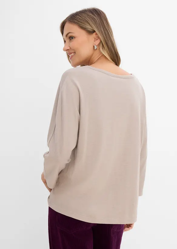 Oversizetopp i bomullsmix, bonprix