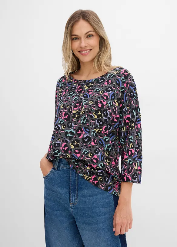 Oversizetopp i bomullsmix, bonprix