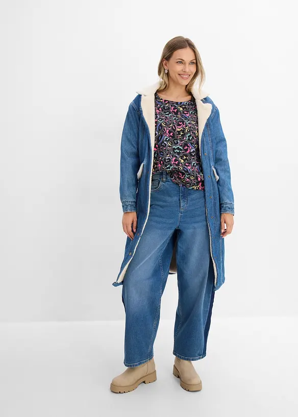 Oversizetopp i bomullsmix, bonprix