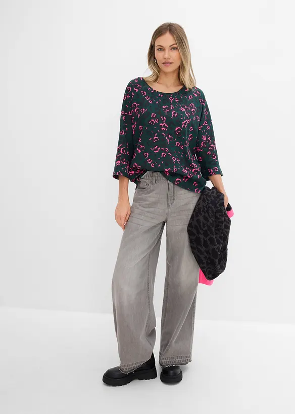 Oversizetopp i bomullsmix, bonprix