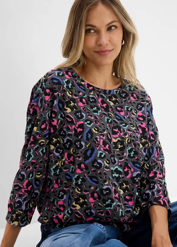 Oversizetopp i bomullsmix, bonprix