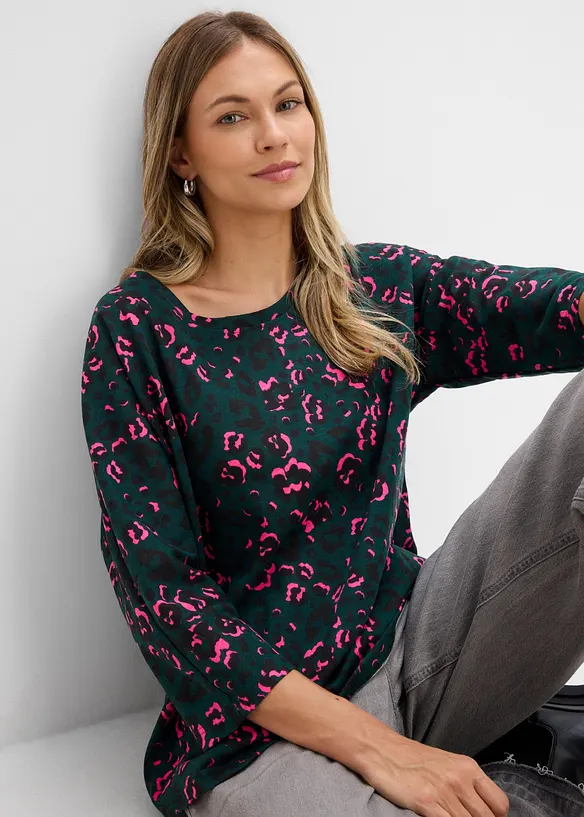 Oversizetopp i bomullsmix, bonprix