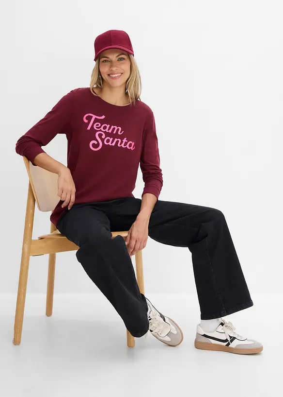 L&aring;ng&auml;rmad T-shirt i ekologisk bomull, bonprix