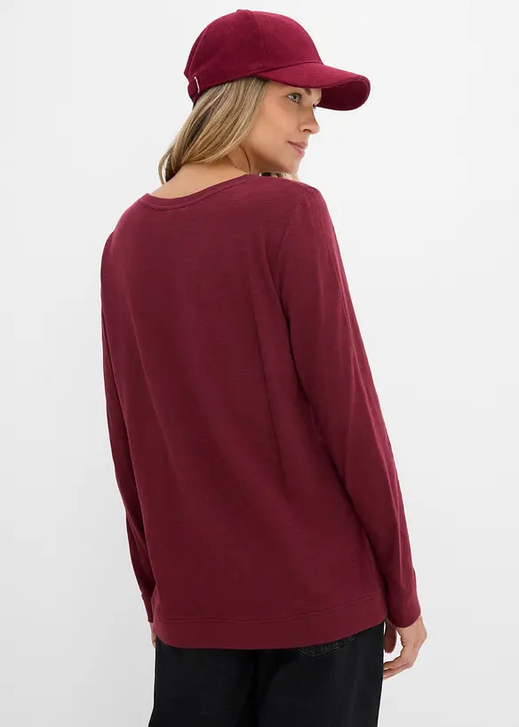 L&aring;ng&auml;rmad T-shirt i ekologisk bomull, bonprix