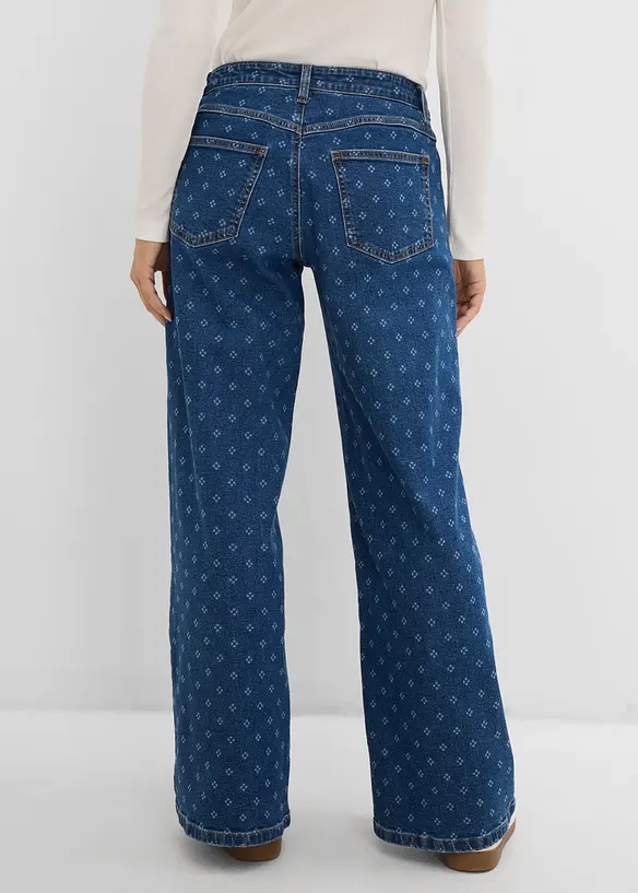 Wide Leg-jeans, Mid Waist, bonprix