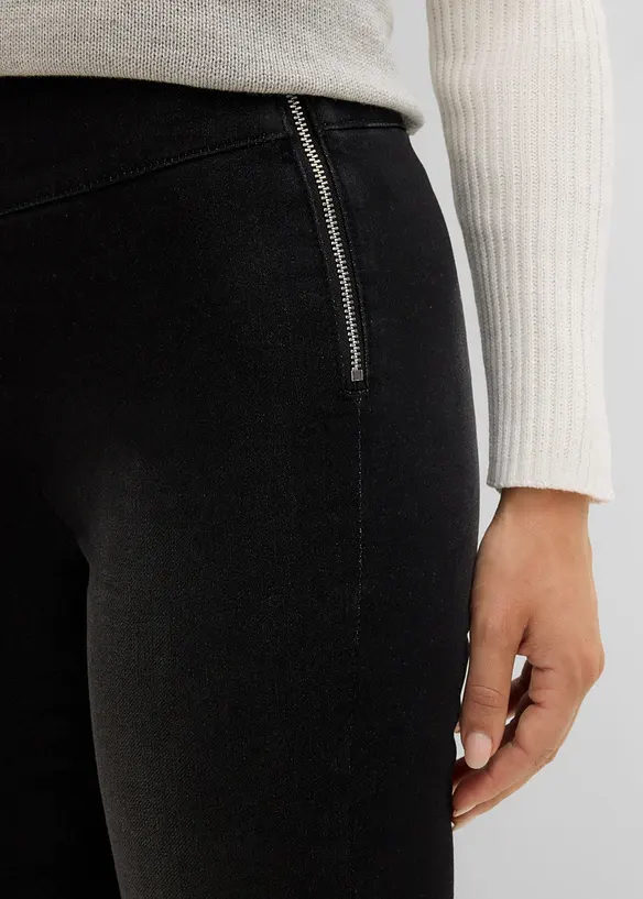 V&auml;rmande jeggings, High Waist, med bekv&auml;m midja, bonprix