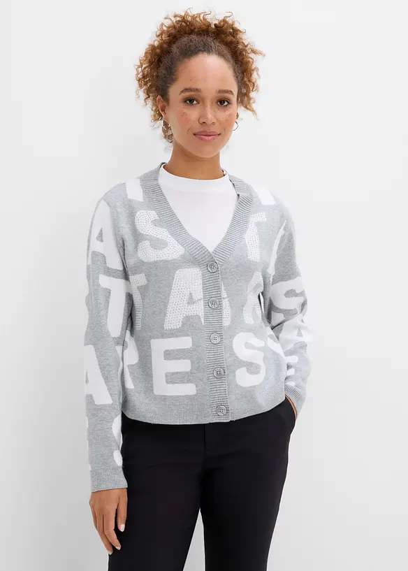 Finstickad cardigan, bonprix