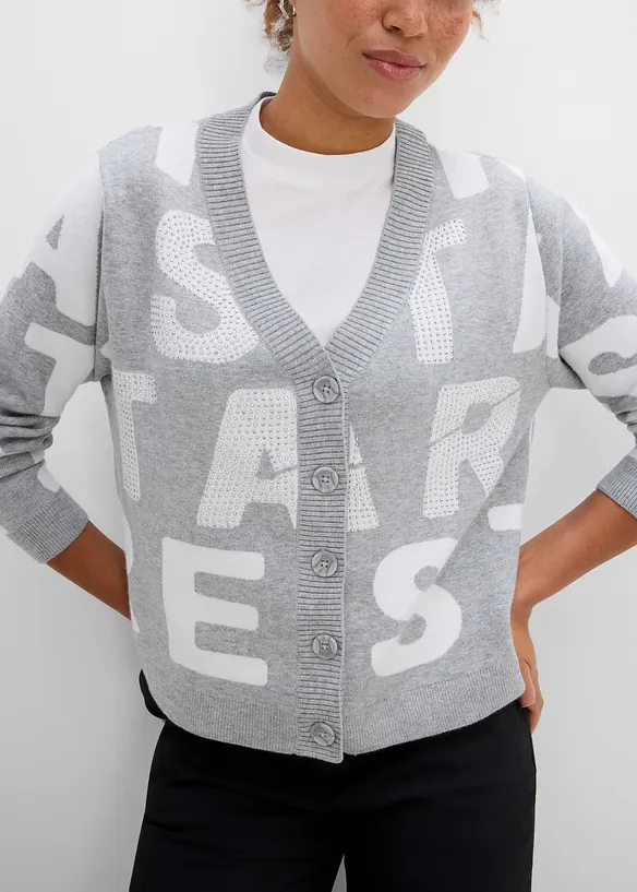 Finstickad cardigan, bonprix