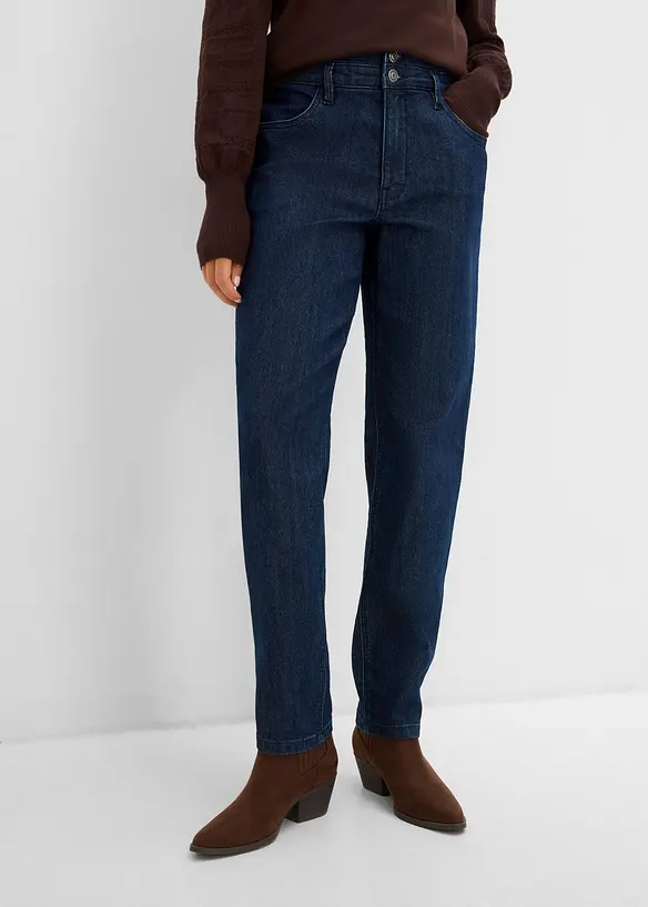 Mom-jeans High Waist, med bekv&auml;m midja, bonprix