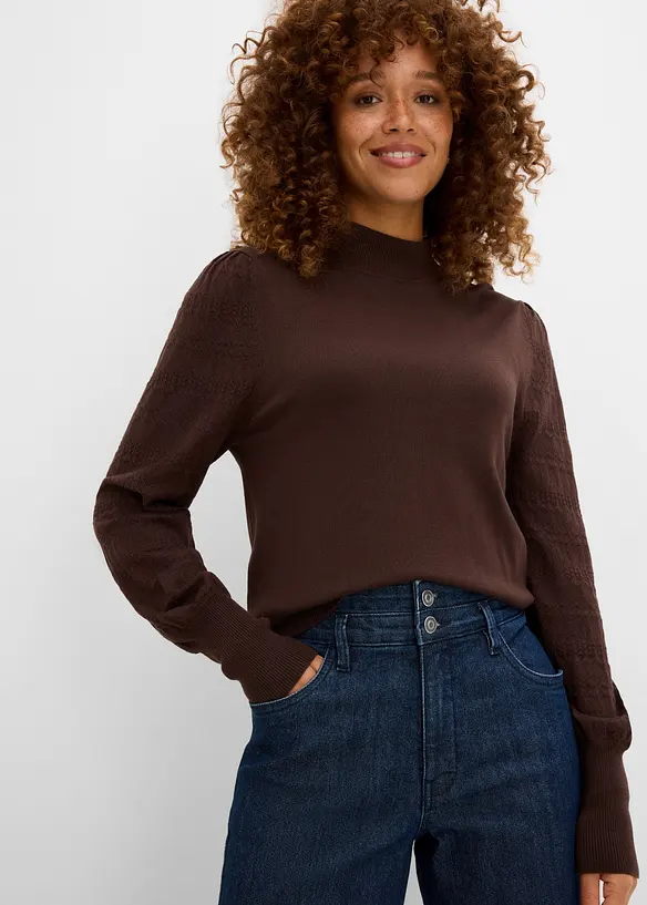 Mom-jeans High Waist, med bekv&auml;m midja, bonprix
