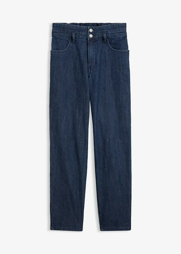 Mom-jeans High Waist, med bekv&auml;m midja, bonprix
