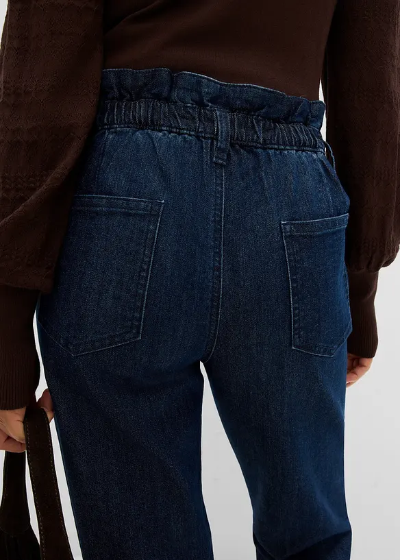 Mom-jeans High Waist, med bekv&auml;m midja, bonprix