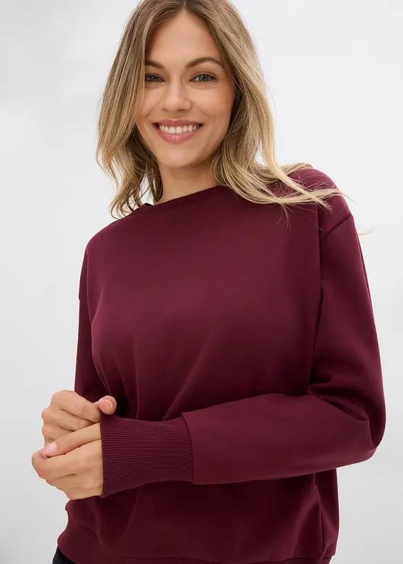 Oversizesweatshirt i mjuk bomullsmix, bonprix