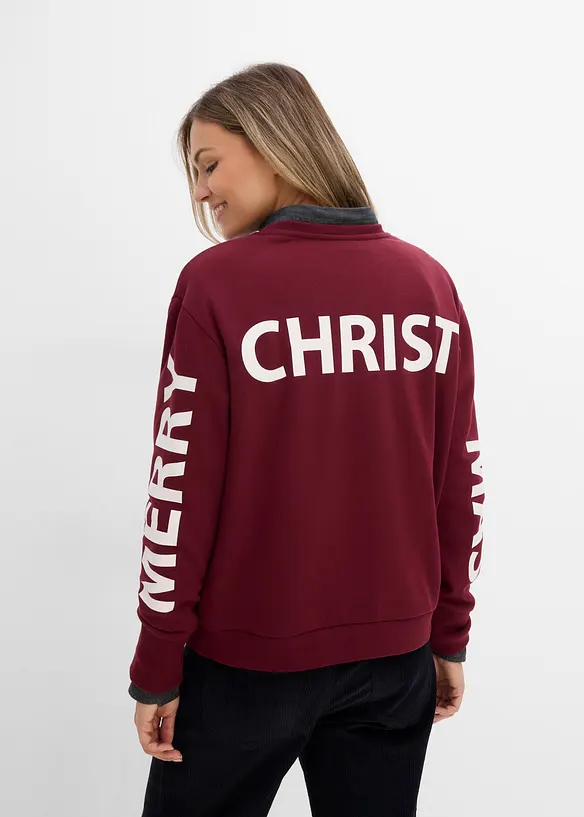 Oversizesweatshirt i mjuk bomullsmix, bonprix