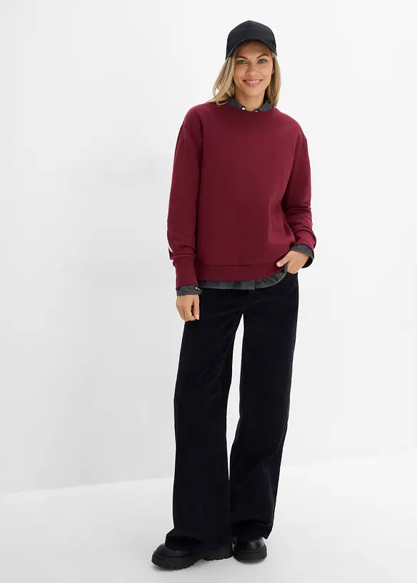 Oversizesweatshirt i mjuk bomullsmix, bonprix