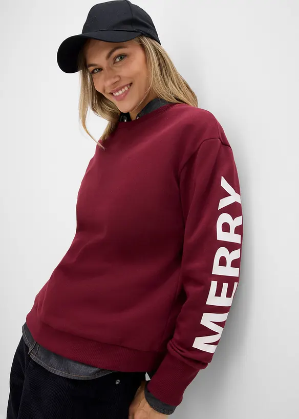 Oversizesweatshirt i mjuk bomullsmix, bonprix