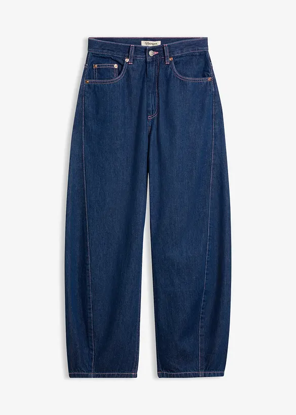 Barrel-jeans med High Waist, bonprix