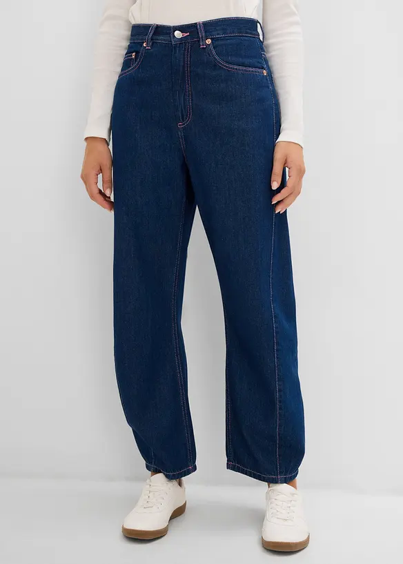 Barrel-jeans med High Waist, bonprix