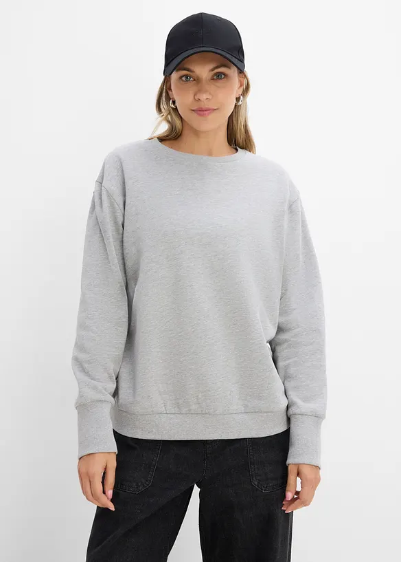 Oversizesweatshirt i mjuk bomullsmix, bonprix