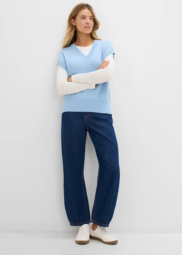 Barrel-jeans med High Waist, bonprix