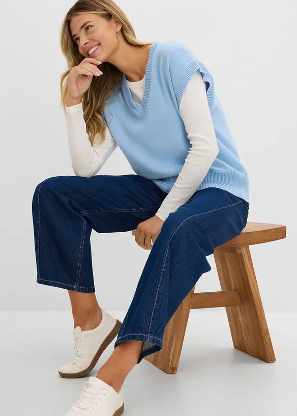 Barrel-jeans med High Waist, bonprix