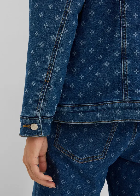 Jeansjacka med v&auml;rmande foder och teddyp&auml;ls, bonprix