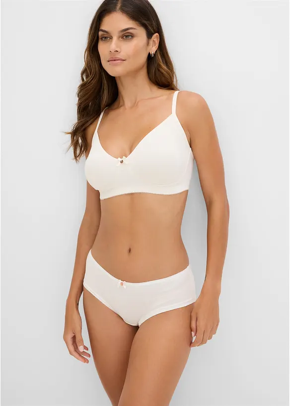T-shirtbeh&aring; utan bygel, med ekologisk bomull (3-pack), bonprix