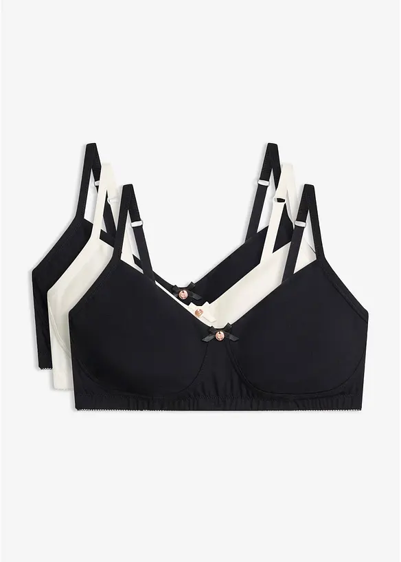 T-shirtbeh&aring; utan bygel, med ekologisk bomull (3-pack), bonprix