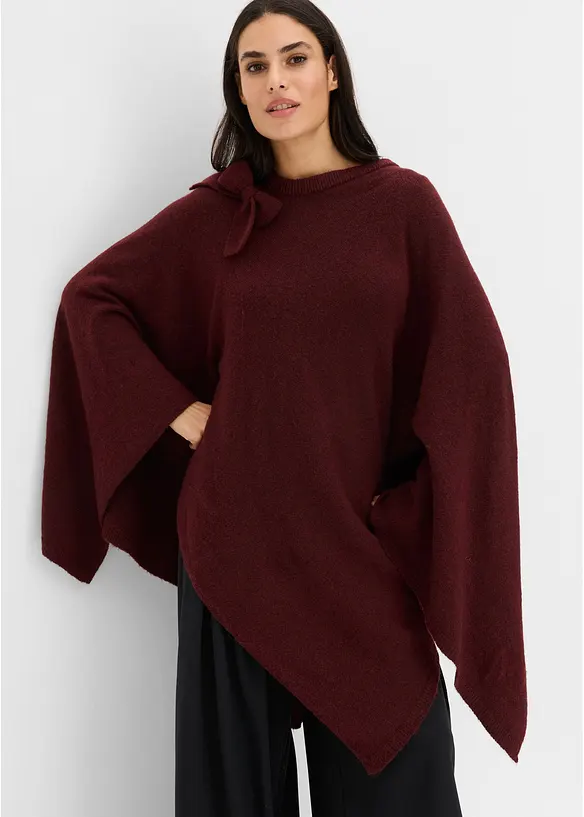Poncho med rosett, bonprix