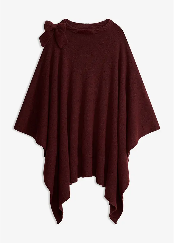 Poncho med rosett, bonprix