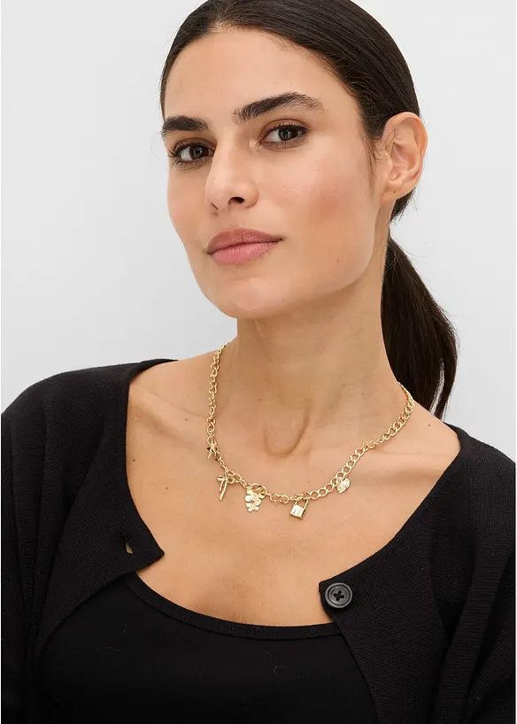 Halsband med berlocker, bonprix