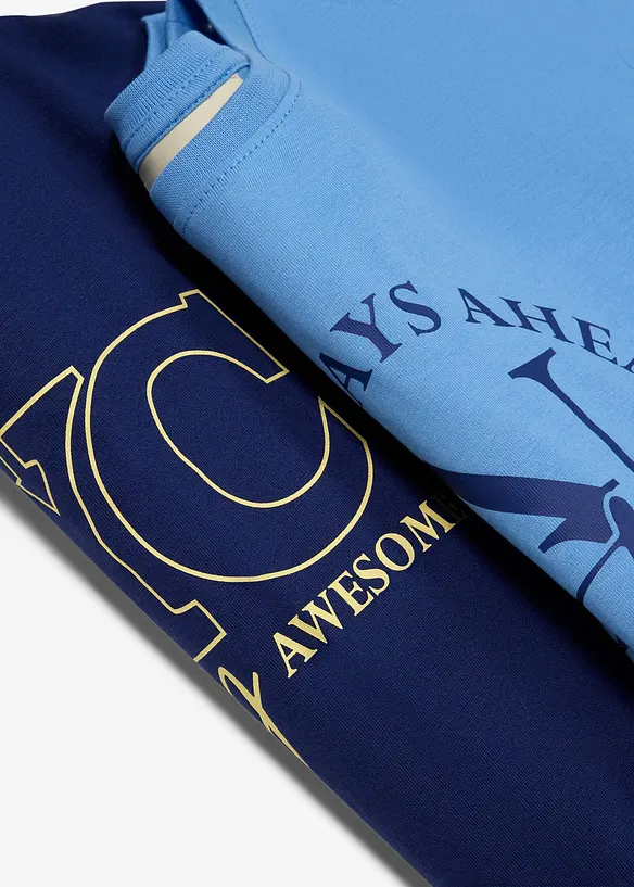 L&aring;ng&auml;rmad T-shirt i ekologisk bomull (2-pack), bonprix