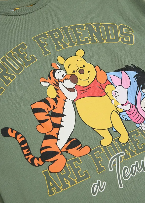 L&aring;ng&auml;rmad T-shirt i bomull med Nalle Puh-tryck, Winnie The Pooh