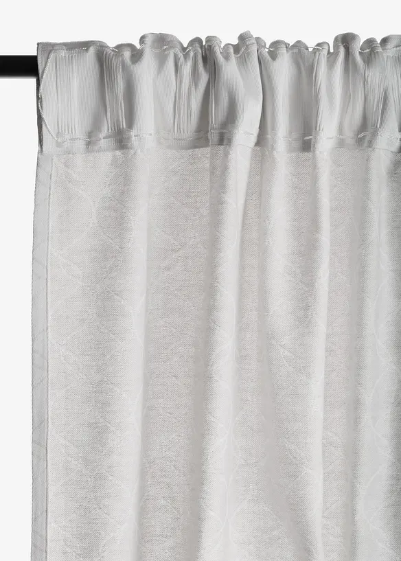 Gardinl&auml;ngd i jacquardmaterial av ekologisk bomull (1-pack), bonprix