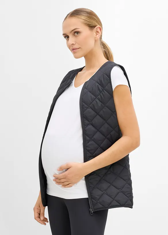 Mammajacka med bebisficka och quiltad v&auml;st (4 delar), bonprix